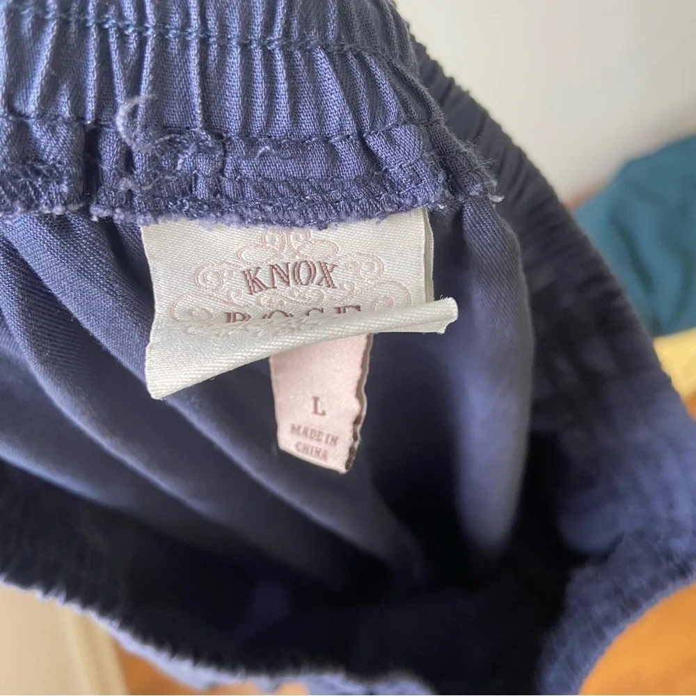 Knox Rose Blue Joggers with Patterned Side - Picture 3 of 3